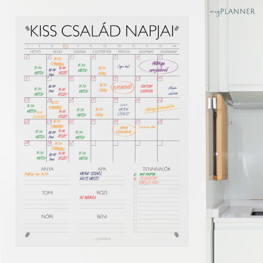 nagycsaládos naptár