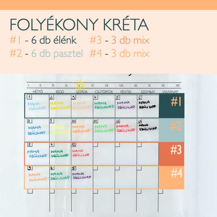 folyékony kréta szett 6 db